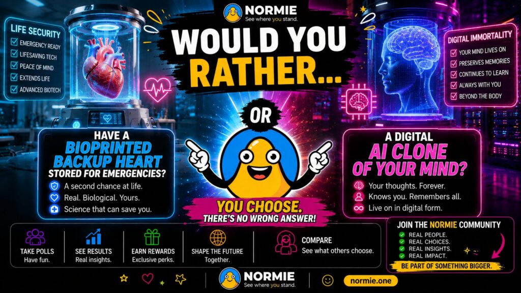 Bioprinted Heart or AI Brain - Normie Polls